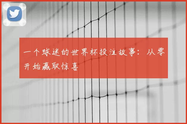 一个球迷的世界杯投注故事:从零开始赢取惊喜